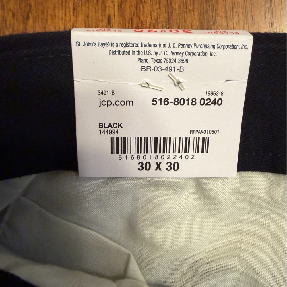 NWT Men’s Black 30x30 Pants - Picture 5 of 5